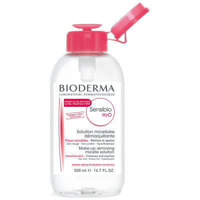 محلول پاک کننده آرایش Sensibio H2O پمپی حجم ۵۰۰ میل بایودرما – Bioderma