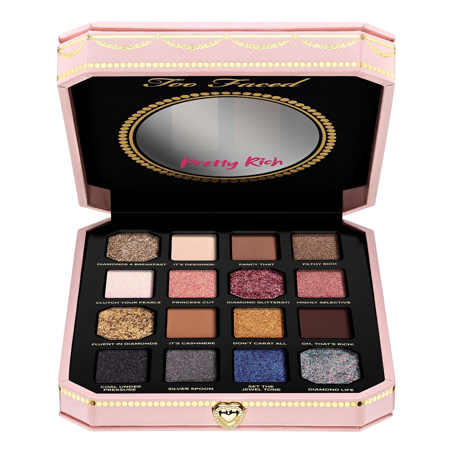 Too-Faced-Pretty-Rich-Diamond-Light-EyeShadow-Palette-1 پالت سایه 16 عددی PRETTY RICH توفیس - TOO FACED - تصویر 1