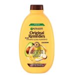 شامپو گارنیر با روغن آووکادو و کره شی - موهای خشک و وز را عمیقاً تغذیه می‌کند- آبرسانی ماندگار - کاهش وز و بازگرداندن درخشش طبیعی - فرمول ملایم و مؤثر