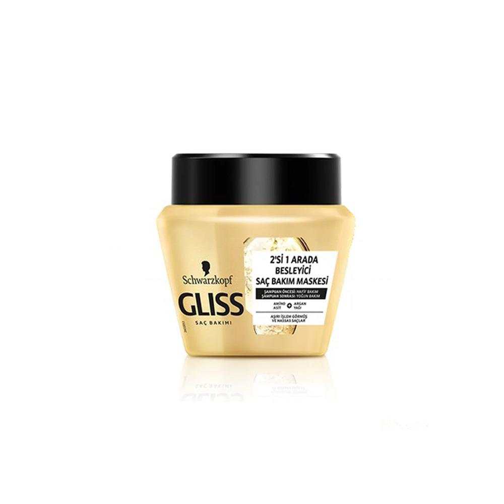 ماسک موگلیس حاوی روغن آرگان مناسب موهای حساس و آسیب دیده 300میل -GLISS ماسک موگلیس حاوی روغن آرگان مناسب موهای حساس و آسیب دیده 300میل -GLISS - تصویر 1