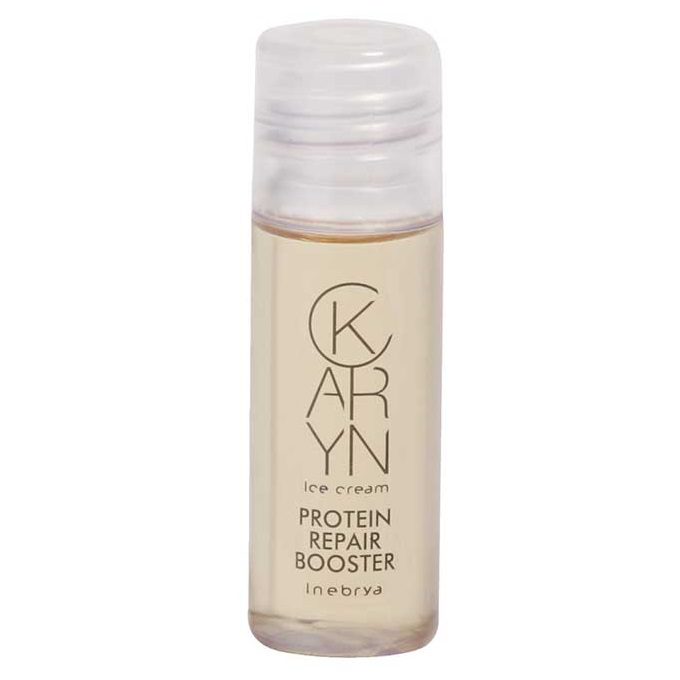 ویال آبرسان مو PROTEIN REPAIR BOOSTER بسته 12 عددی حجم 16 میل آیس کریم - ICE CREAM درمان پروتئینی غلیظ با اسیدهای آمینه که با میکسر مخصوص و ویالهای کارین، بازسازی عمیق و تقویت موهای ضعیف را ممکن میکند.