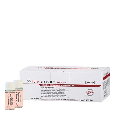 لوسیون کراتینه بازسازی‌کننده موهای خشک و آسیب‌دیده، با ترکیب میکروکراتین و پروتئین‌های گیاهی و رایحه گل انار، موها را قوی و نرم می‌کند.