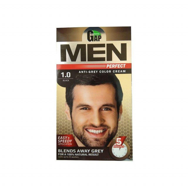 کیت رنگ مو مردانه گپ - خرید - شماره 1 کیت رنگ مو مردانه گپ 1.0 رنگ مشکی حجم 50 میلی لیتر _ Gap - تصویر 1