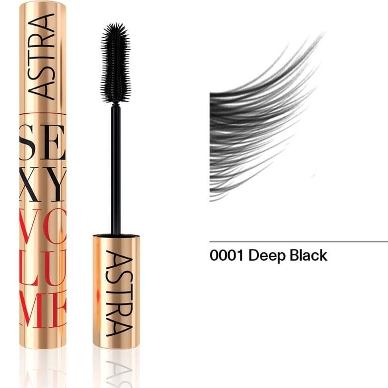 ریمل مدل SEXY VOLUME DEEP BLACK کد 01 آسترا - ASTRA