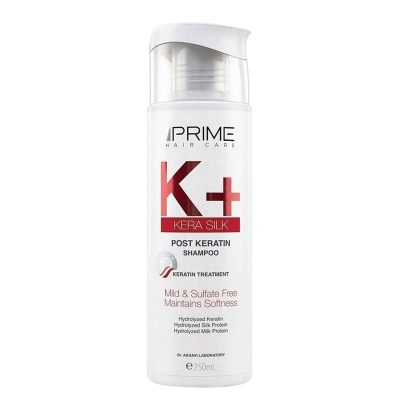 شامپو مو های کراتینه شده - +K تیوپی حجم 250 میل پریم prime