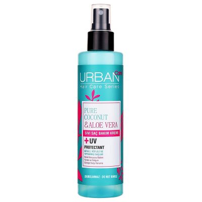 اسپری دو فاز مو حجم 200 میل - حاوی روغن نارگیل و آلوئورا مدل Pure Coconut اربن کر - Urban Care