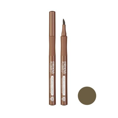 هاشور ابرو پیپا Perfectionist 173 با رنگ قهوه‌ای خاکی، اپلیکاتور خاص و فرمول ضد آب، ابروهایی طبیعی و خوش‌فرم را تا پایان روز تضمین می‌کند.
