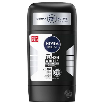 مام رول صابوني 72 ساعته حجم 40 ميل black & white - INVISIBLE نيوآ - NIVEA